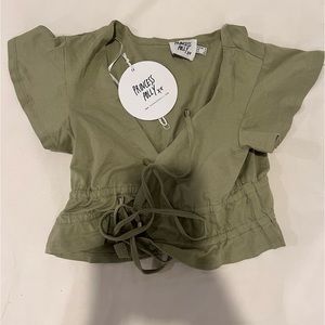 sage princess polly wrap top